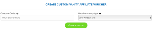 Generate Vanity Coupon