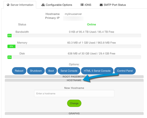 Linux VPS Control Panel