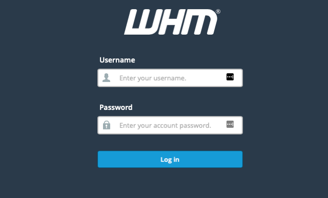 How to create a cPanel account from WHM step 1
