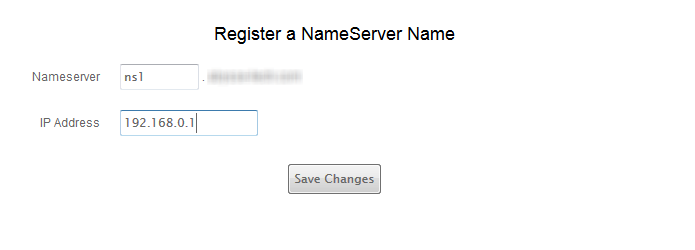 Register Domain Nameservers at HostStage