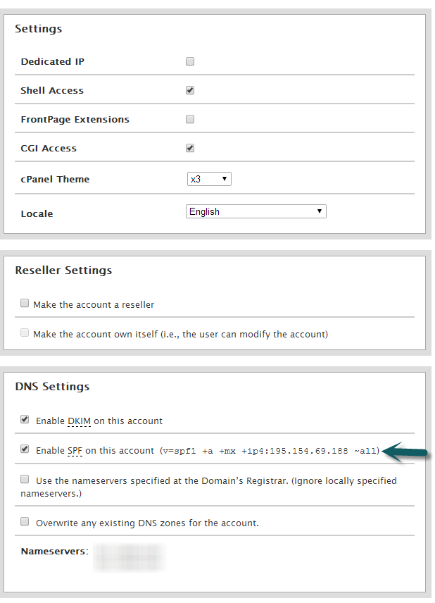 How to create a cPanel account
