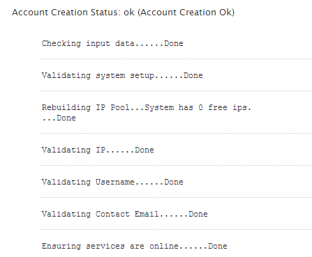 How to create a cPanel account