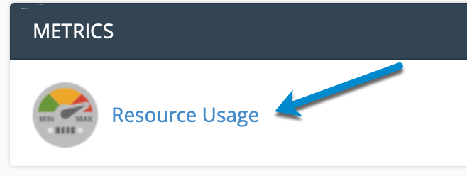 Resource Usage icon in cPanel