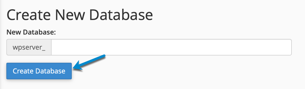 Create MySQL Database input field