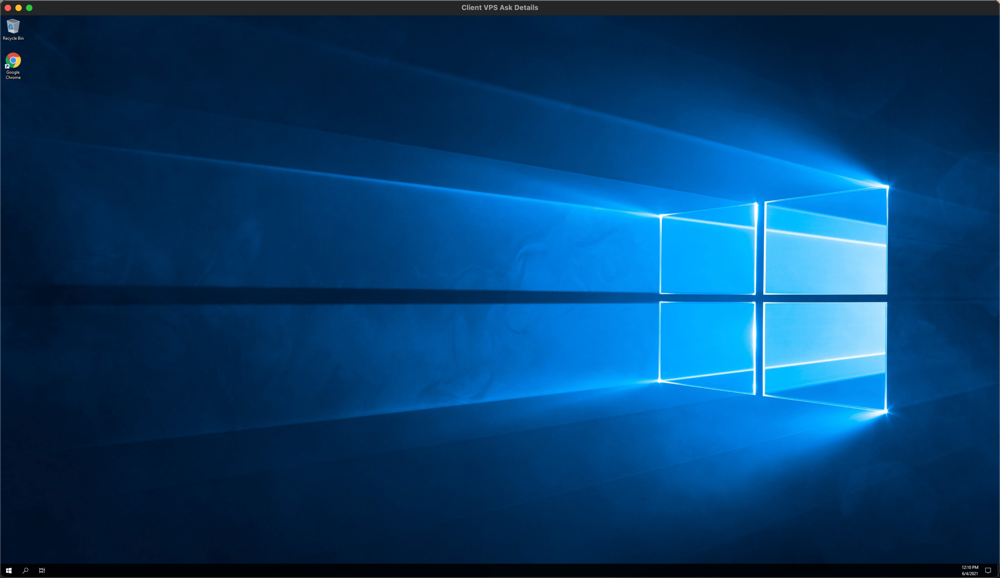 Screenshot of Windows Remote Desktop on Mac