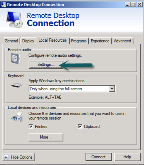 how to activate the audio on your Windows VPS