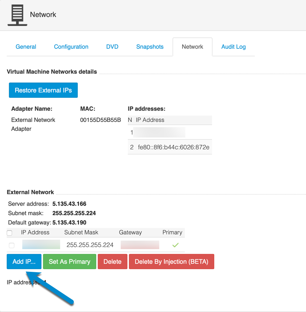 Illustration to set Windows VPS IP from HostStage