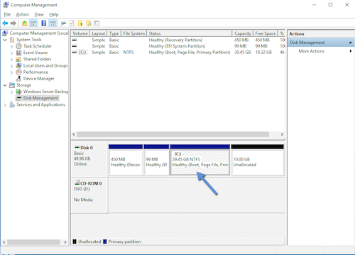 How to expand your partition on Windows Server 16Â 