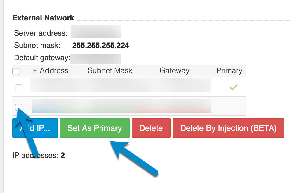 How to change your Windows VPS Primary IP