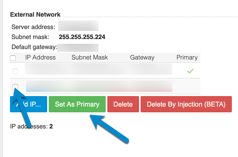 How to change your Windows VPS Primary IP 