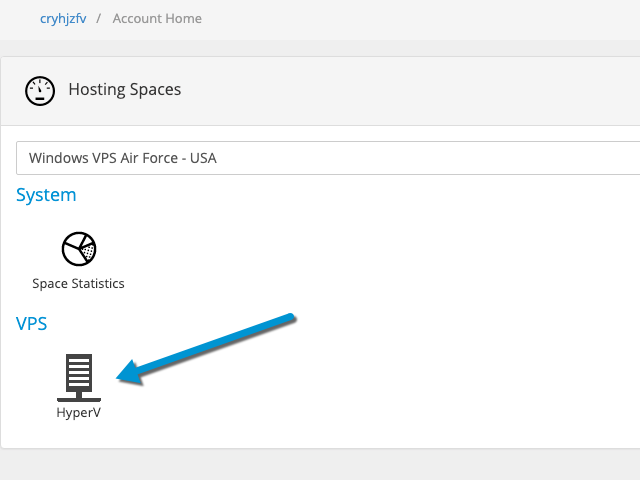 First Windows VPS Panel page