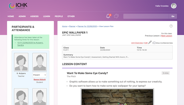 Gibbon LMS public page screenshot to illustrate the features