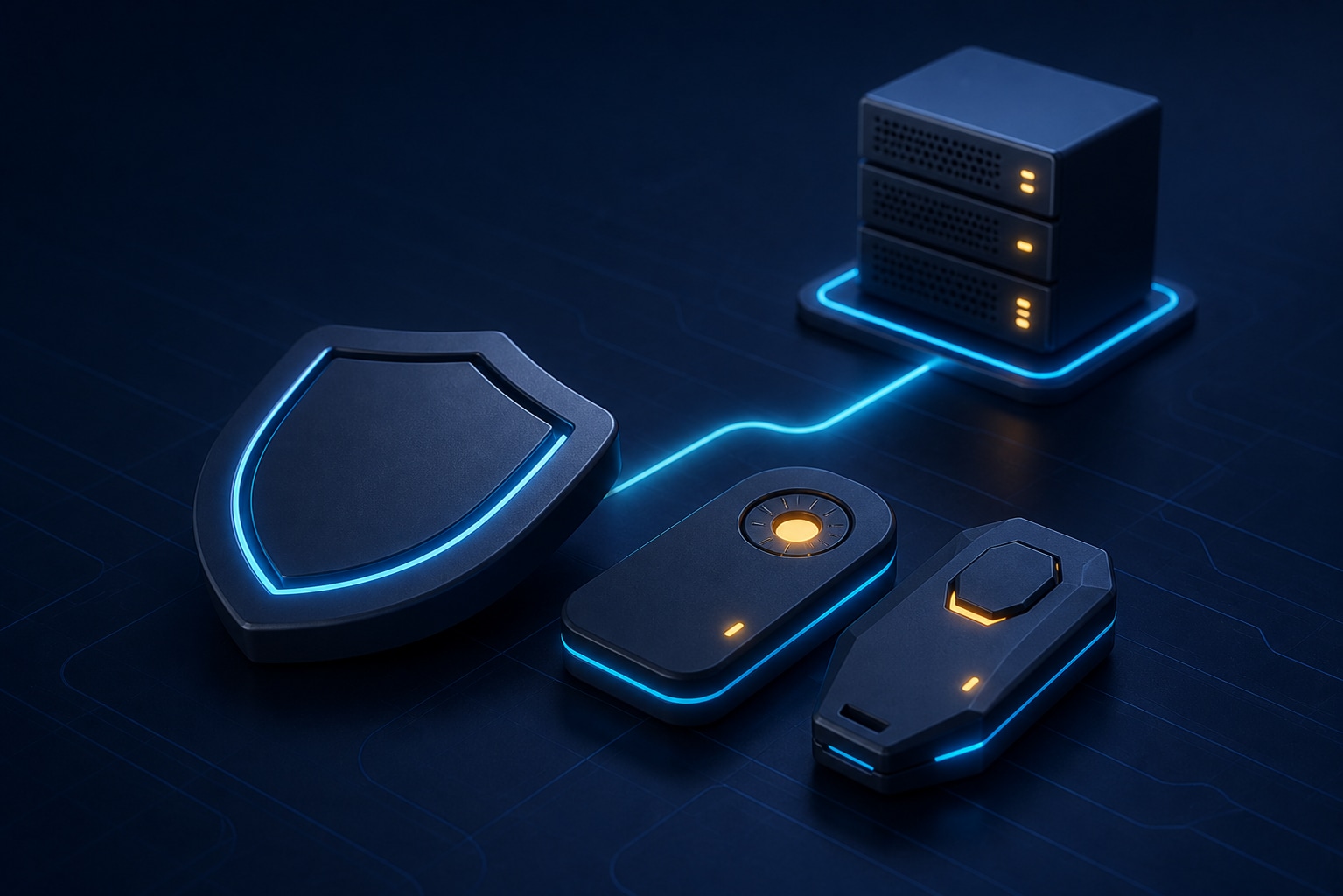 Distinct administrator access tokens protected before connecting to a server