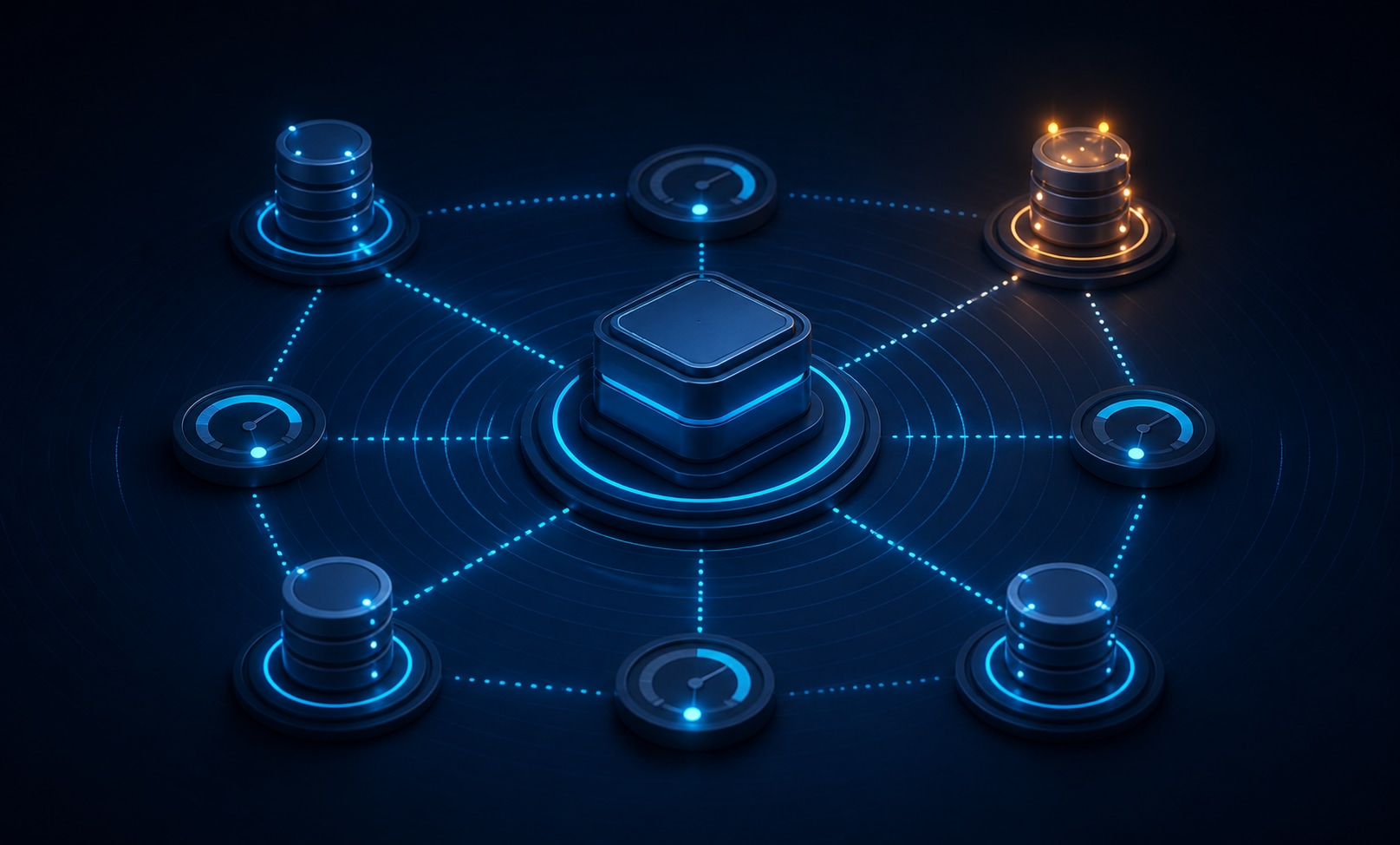Application node monitored by health and resource signals across the VPS stack